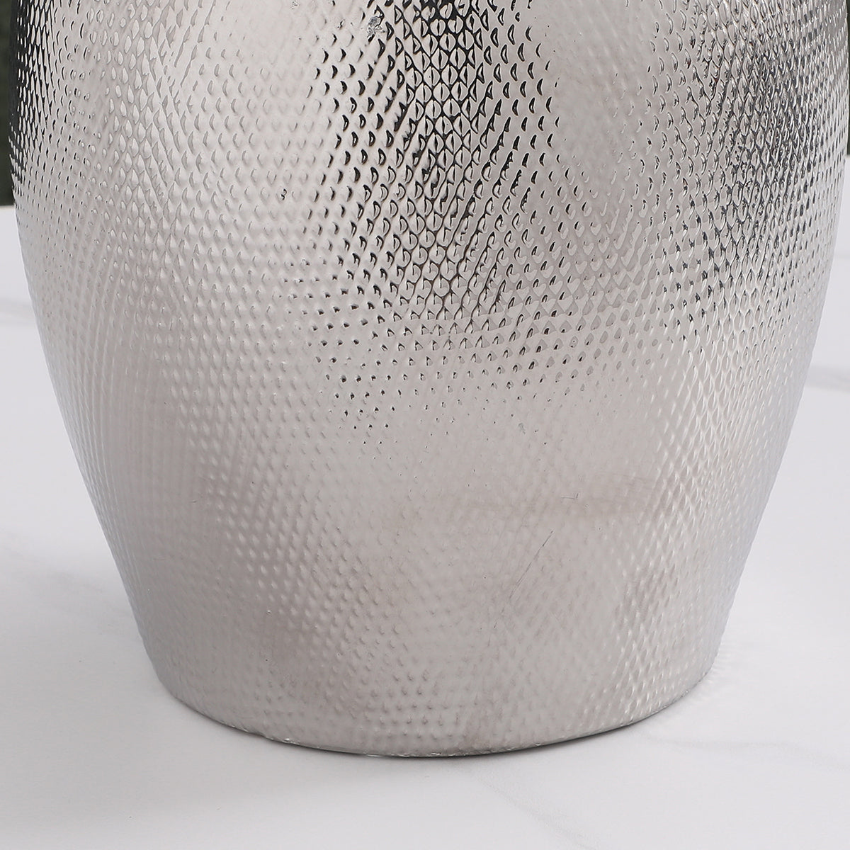 Sia Home Silver vase céramique argenté 22 cm