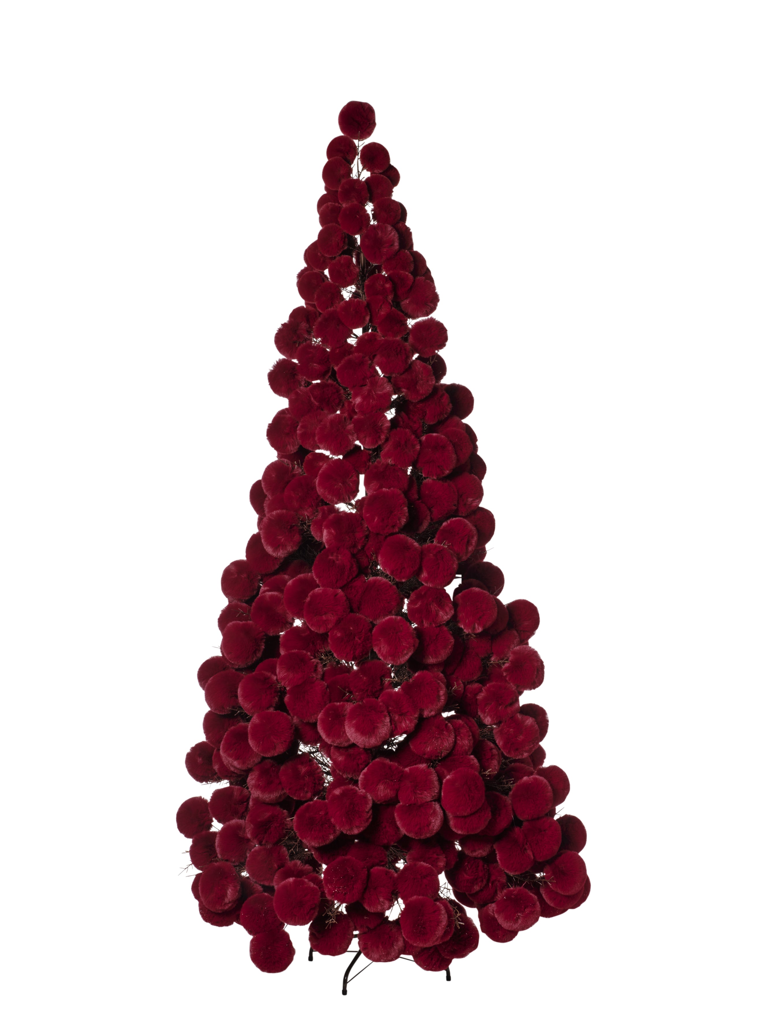 Feuillazur Rungis Sapin boule peluche rouge 150cm