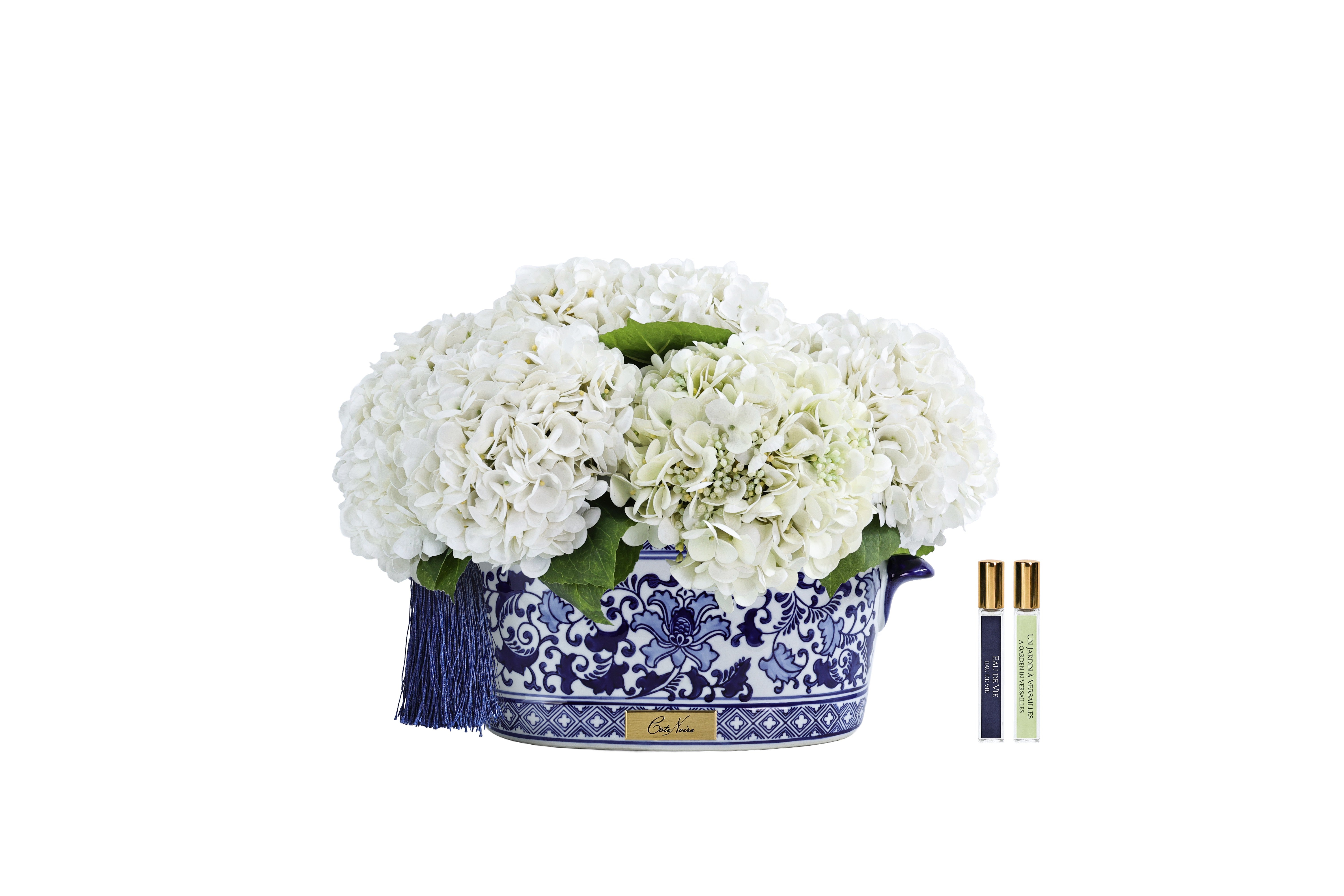 Côte Noire Grand Chinoiserie Hydrangeas GCH01 ivoire blanc