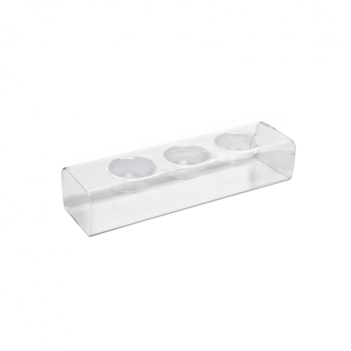 Sia Home Rumba porte-bougie verre transparent 5 cm 3 places