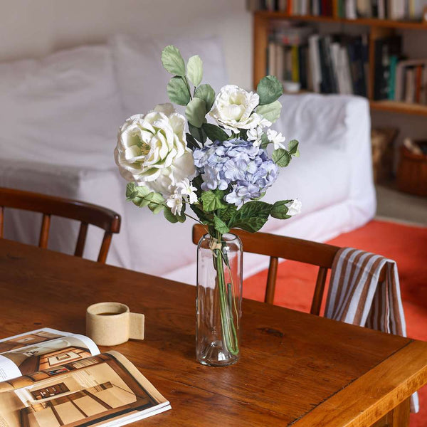 Flowrette Fleurs en papier Velasquez bouquet papier bleu clair