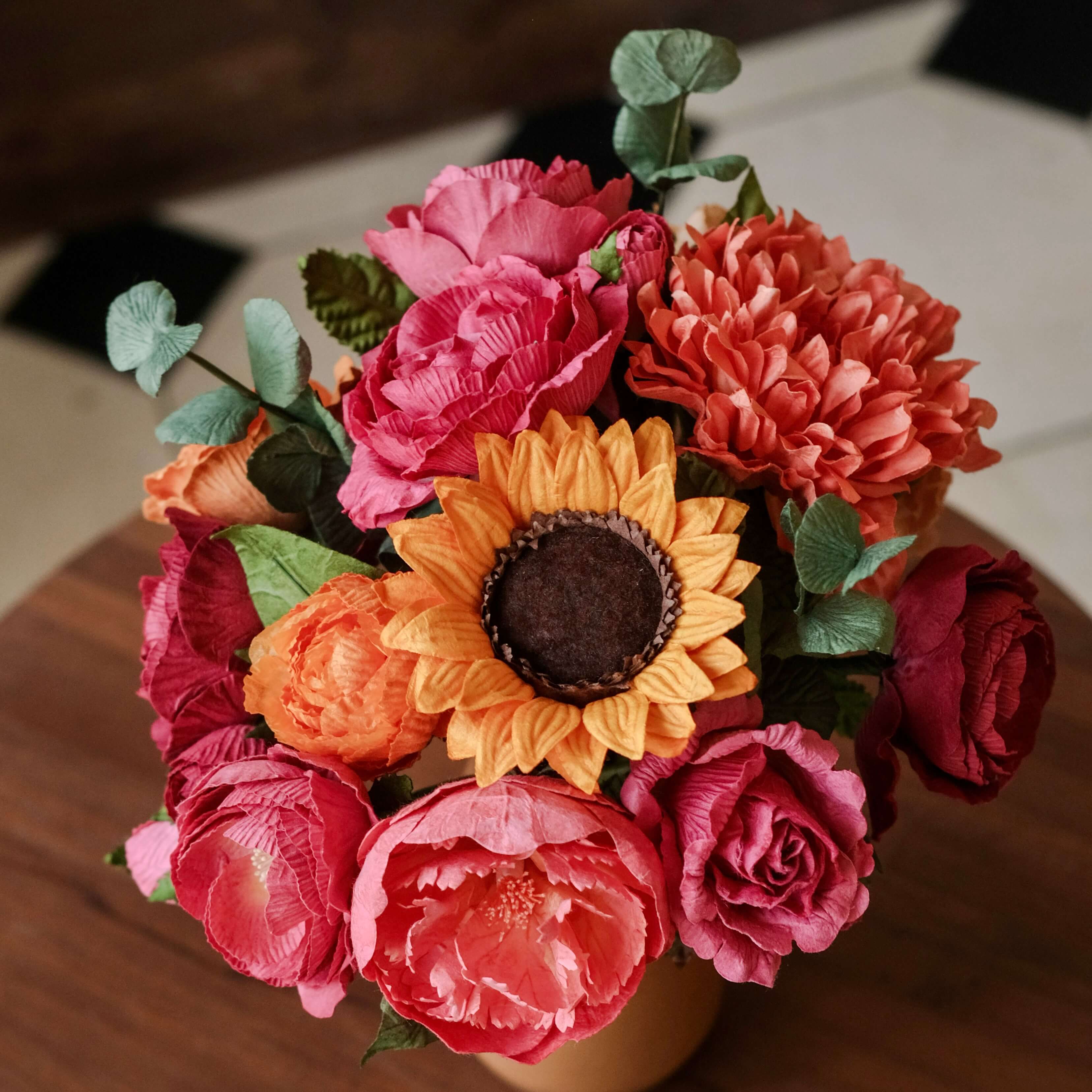 Flowrette Zao bouquet fleurs en papier multicolore
