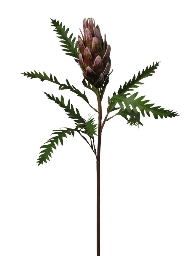 Feuillazur Rungis Protea fleur artificielle violet 73cm
