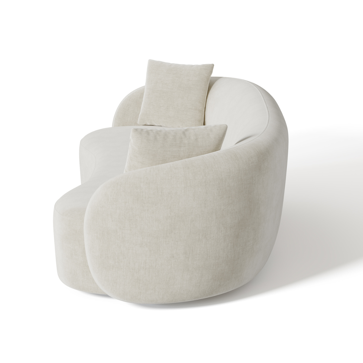 Sia Home Céline canapé crème courbes arrondies