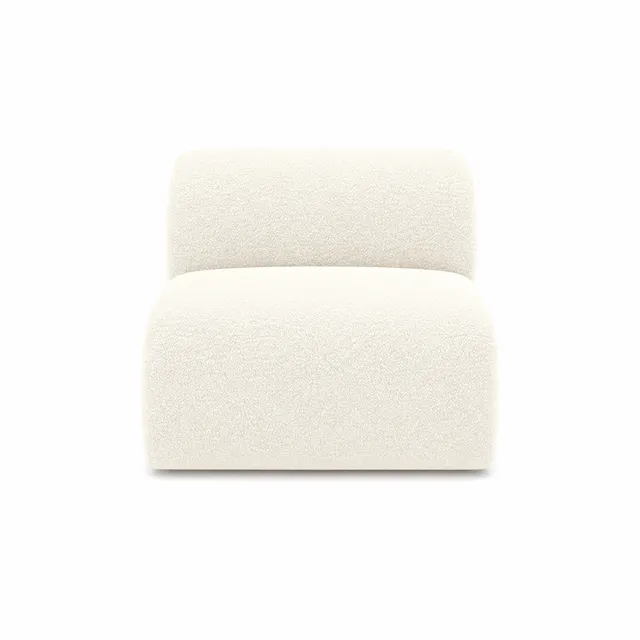 Sia Home Myra fauteuil sans accoudoirs crème tissu rond