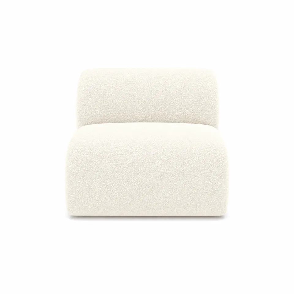 Sia Home Myra fauteuil sans accoudoirs crème tissu rond