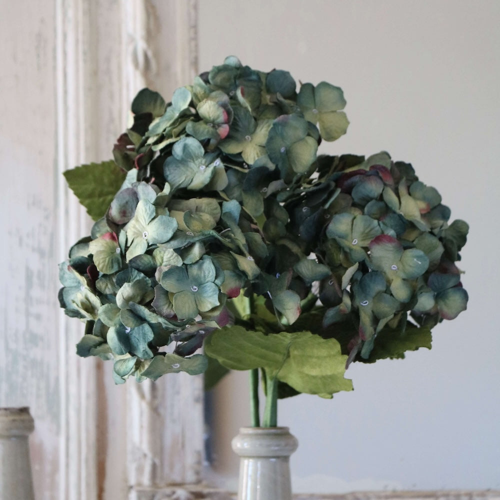 Flowrette Hortensia fleur en papier naturel fait main x1