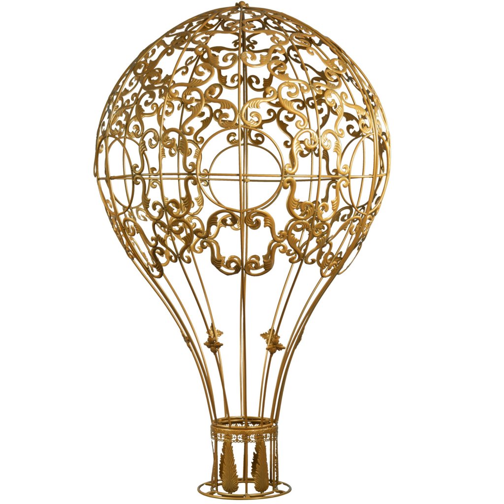 Feuillazur Rungis Structures Montgolfière décorative doré 190 cm