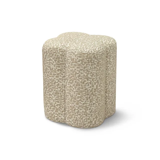 Sia Home Lucky pouf beige à motifs