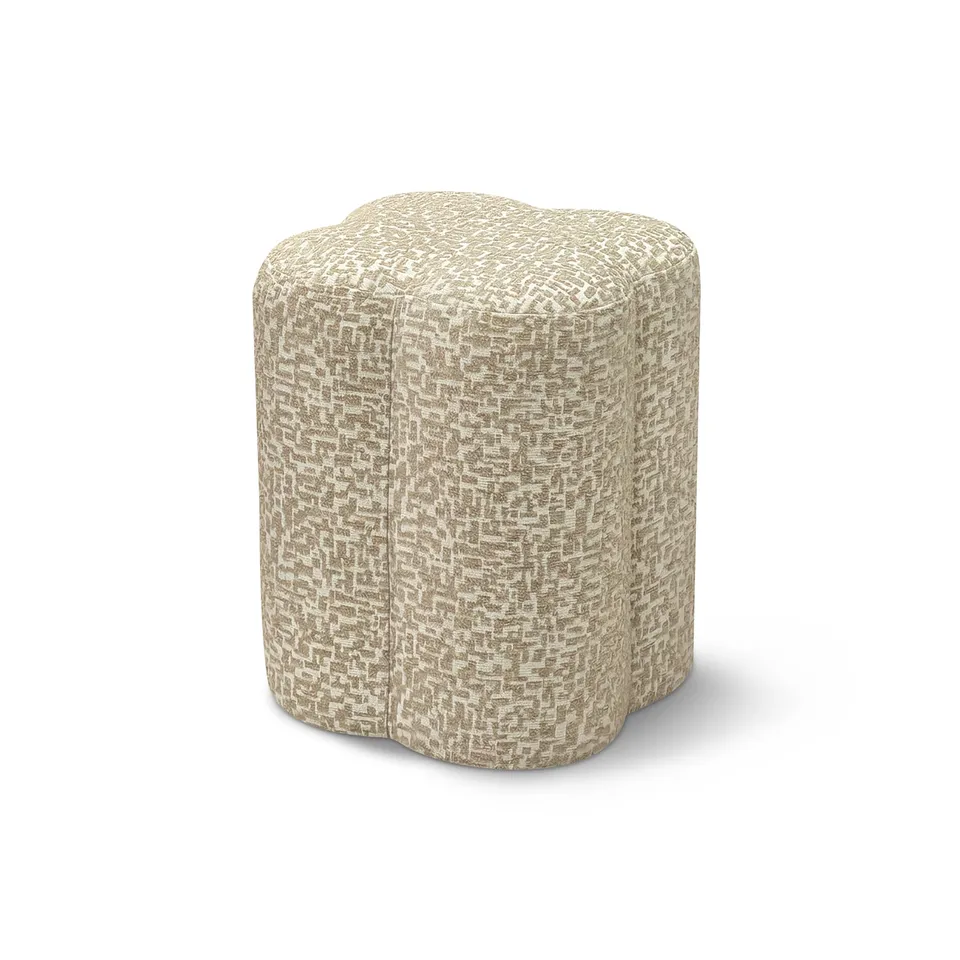 Sia Home Lucky pouf beige à motifs