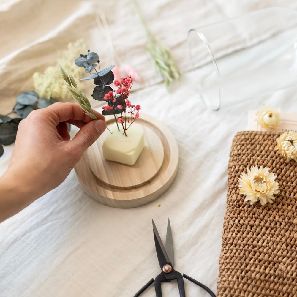 Flowrette kit DIY cloche fleurie fleurs séchées à composer