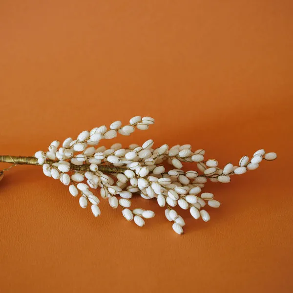 Flowrette Décoration White brass branching branche blanche laiton