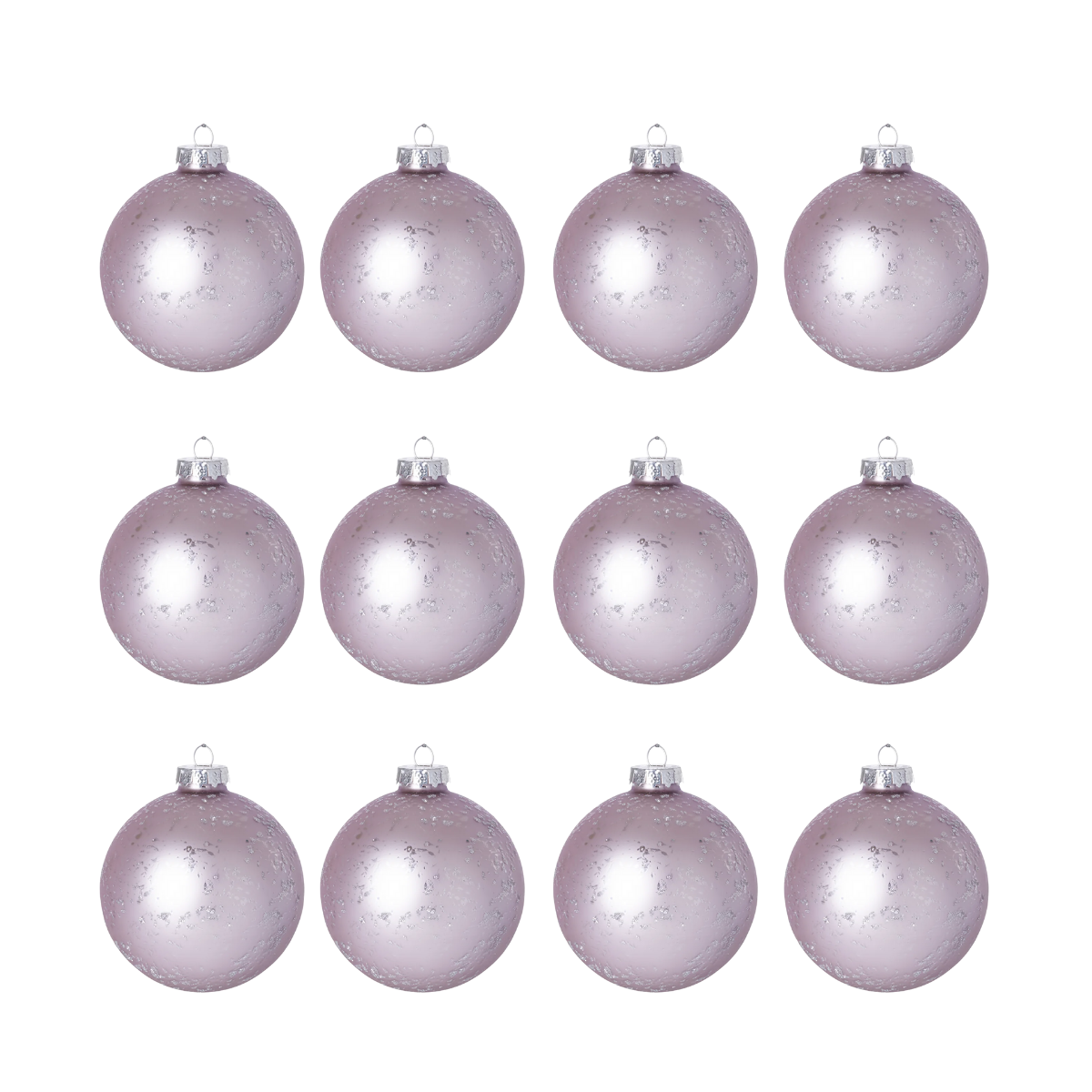 Sia Home Boules et suspensions Boule Noël 8 cm lot 12 gris