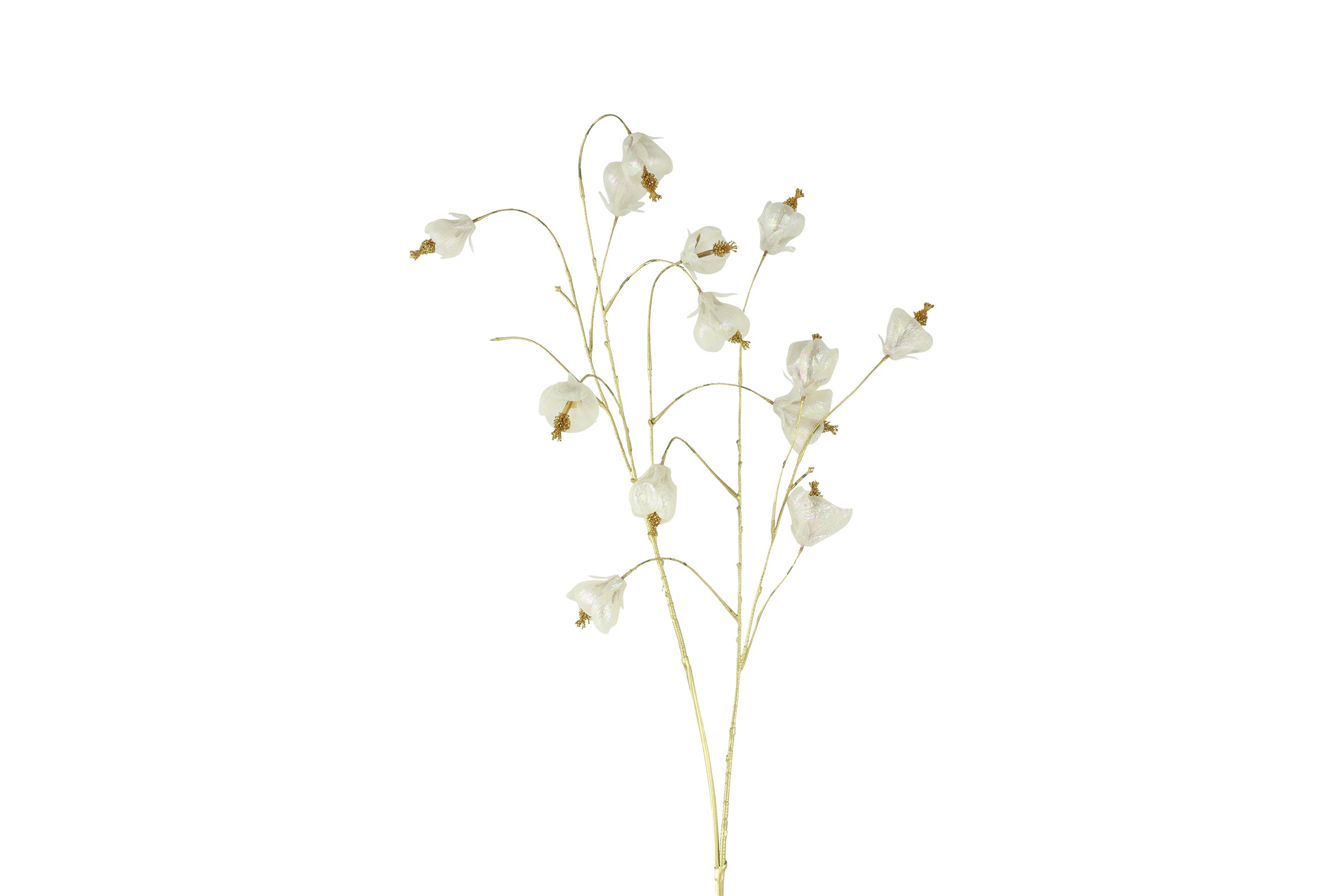 Feuillazur Sparkly fleur Noël artificielle blanc 144cm