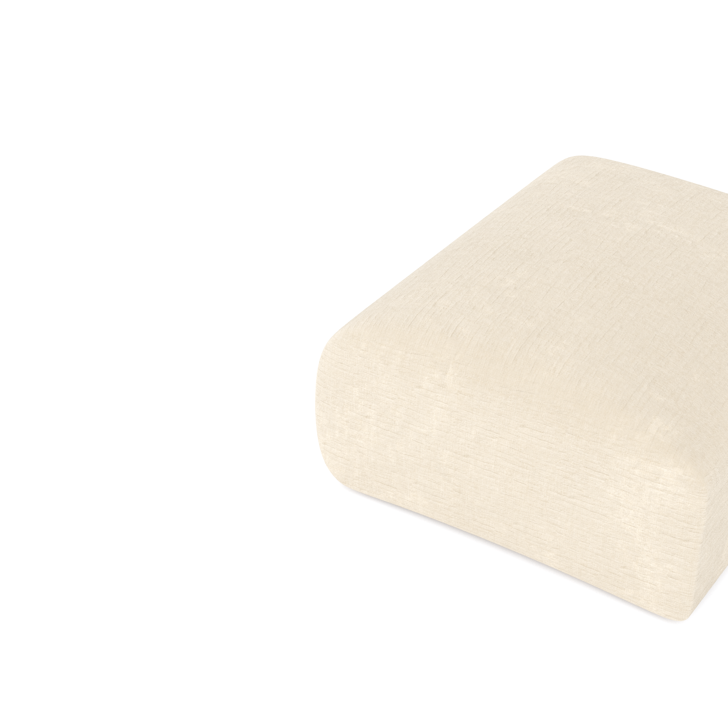 Sia Home Myra pouf crème assise arrondie tissu