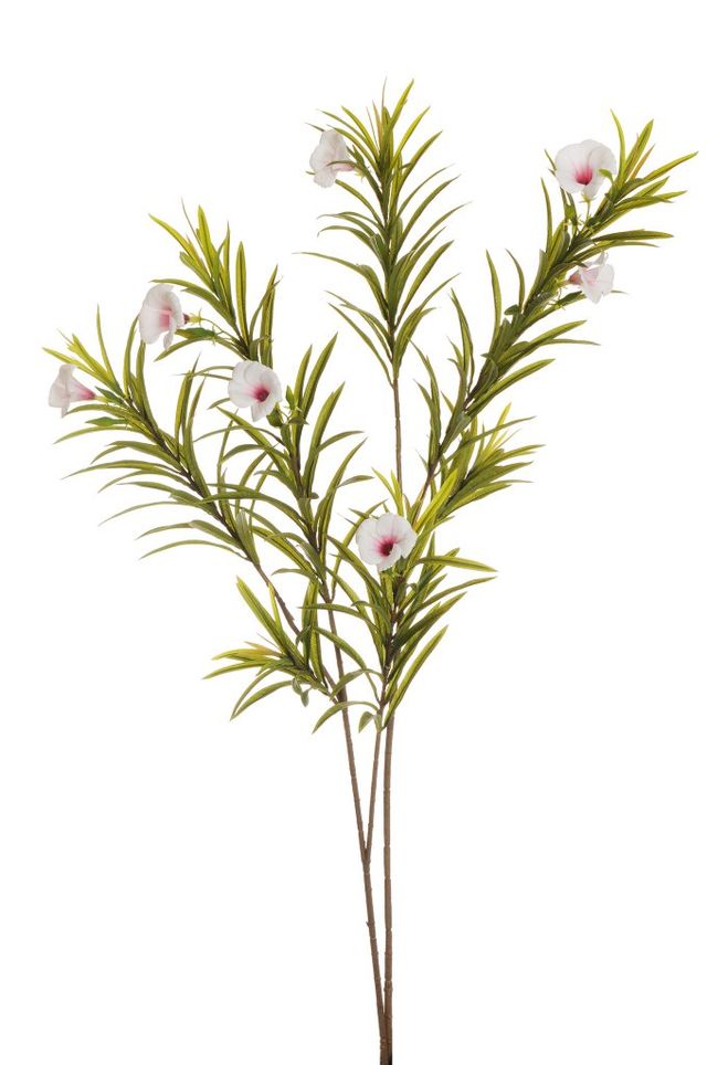 Feuillazur Rungis Branche hibiscus fleur artificielle blanc 122cm