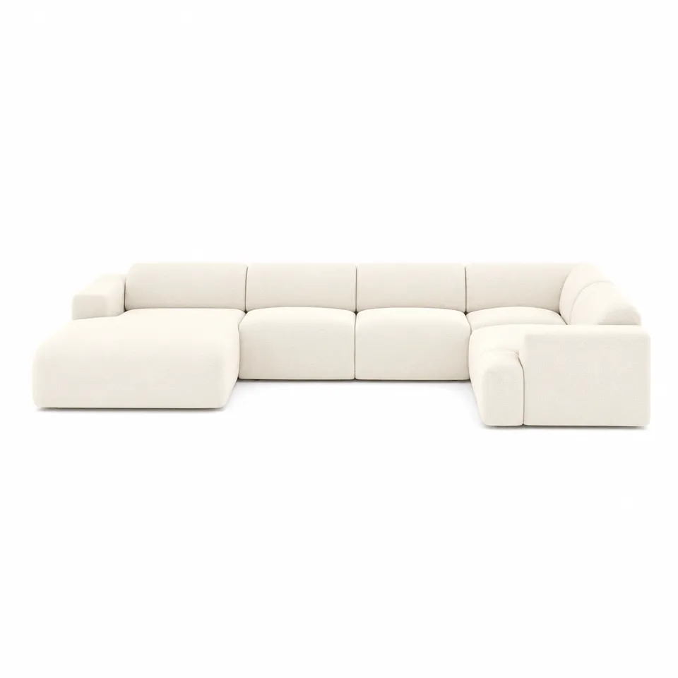 Sia Home Myra canapé panoramique gauche crème 5 places