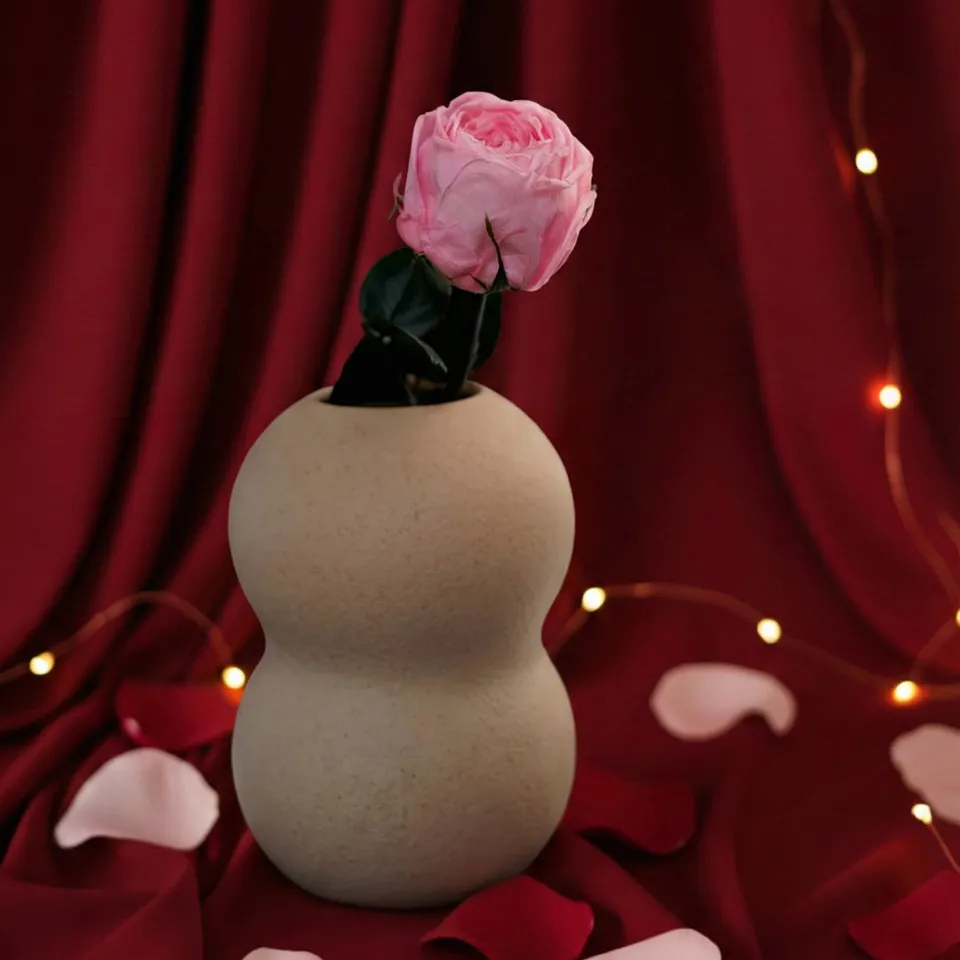 Flowrette Rose Anglaise fleur stabilisée rose x1 éternelle