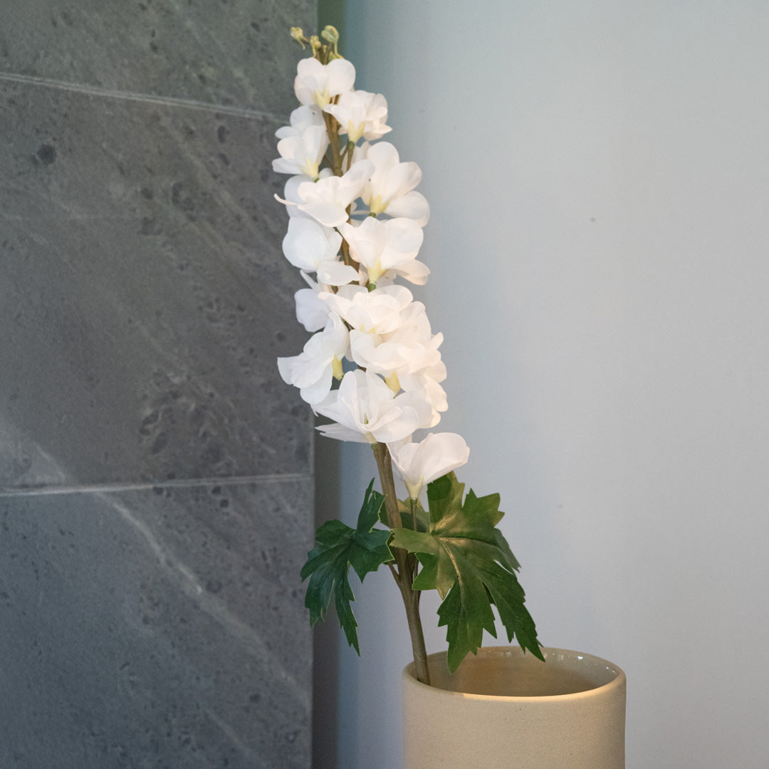 Flowrette Delphinium fleur artificielle blanc x1 real touch