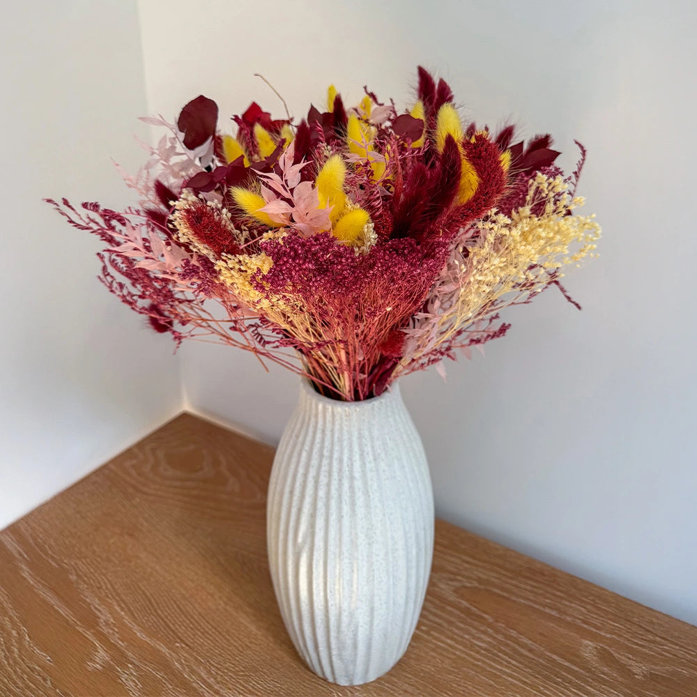 Flowrette Blaise bouquet fleurs séchées magenta bordeaux