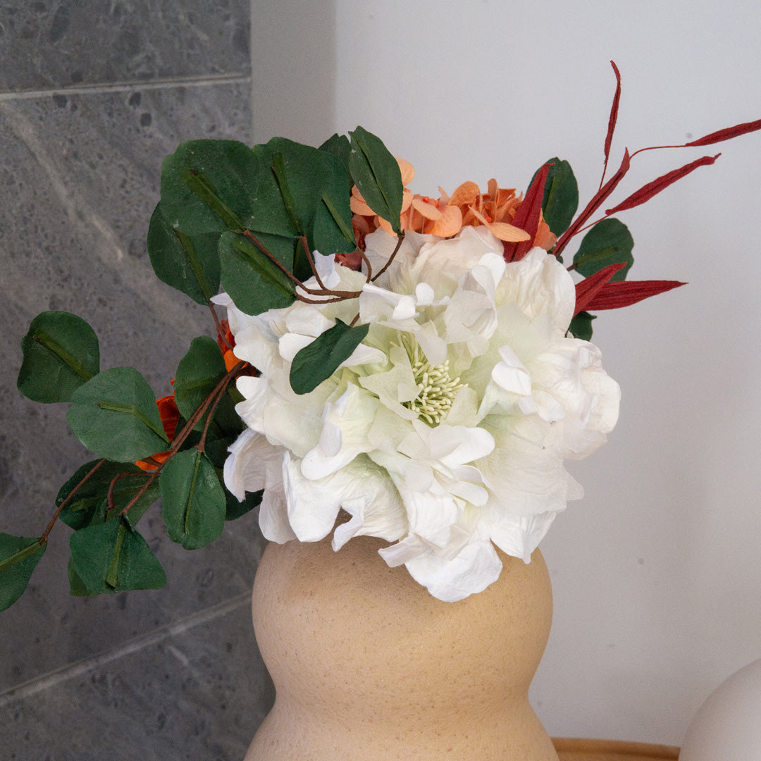Flowrette bouquet Léger fleurs en papier terracotta
