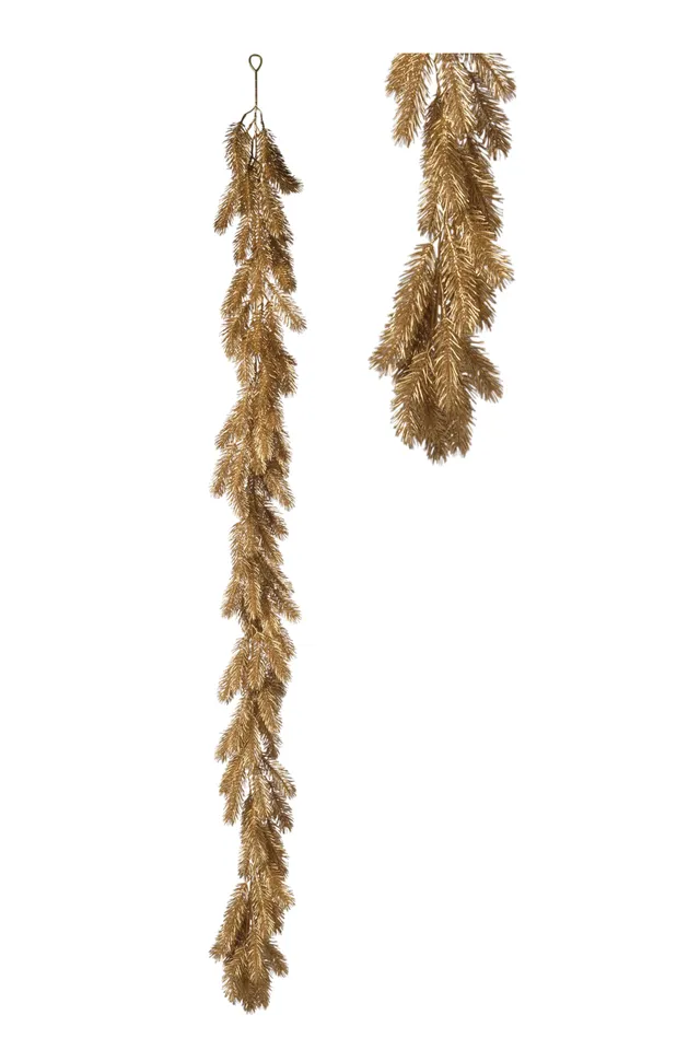 Feuillazur Pin doré guirlande Noël artificielle 170 cm