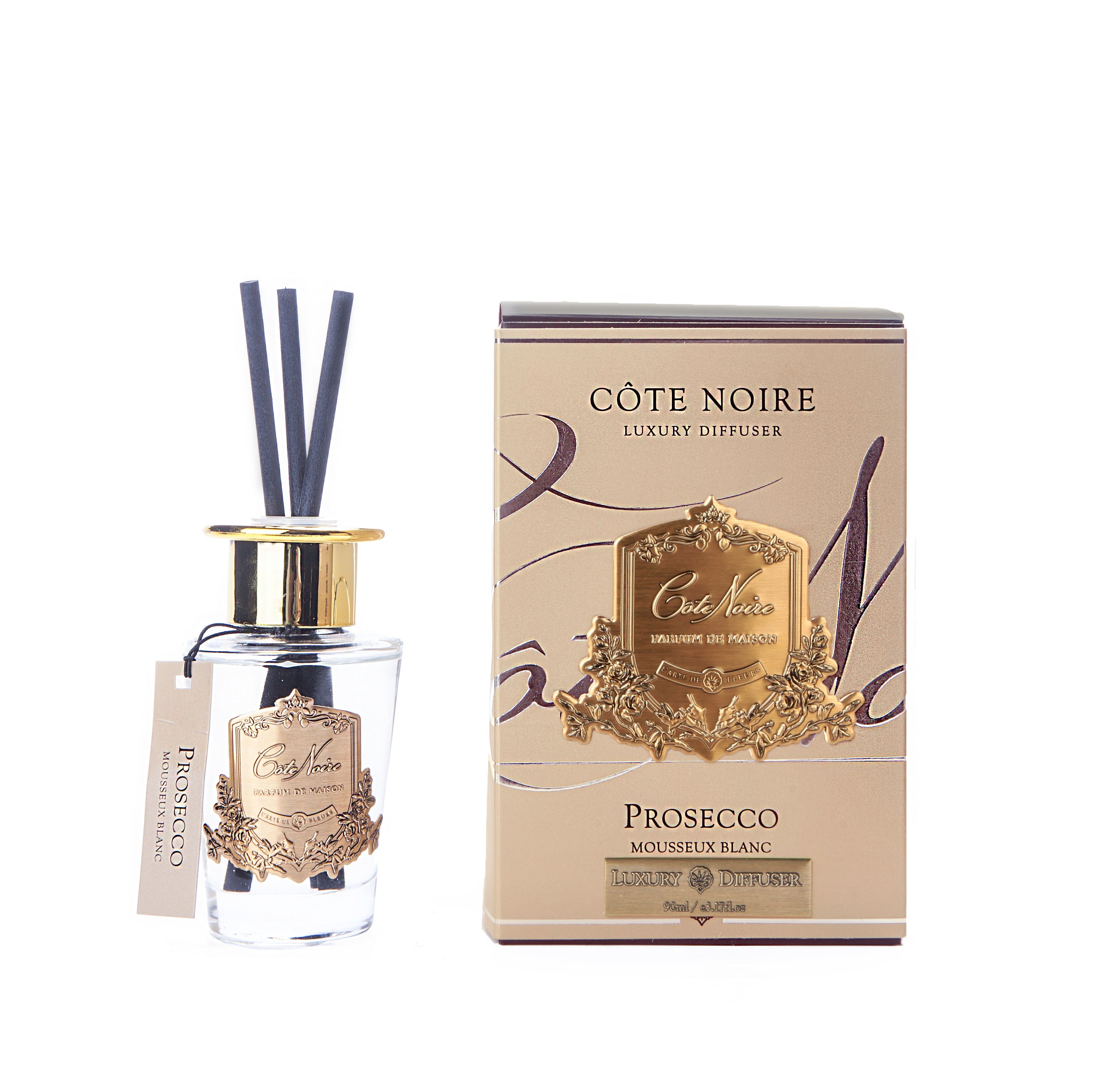 Côte Noire Diffusers Prosecco diffuseur doré 150 ml