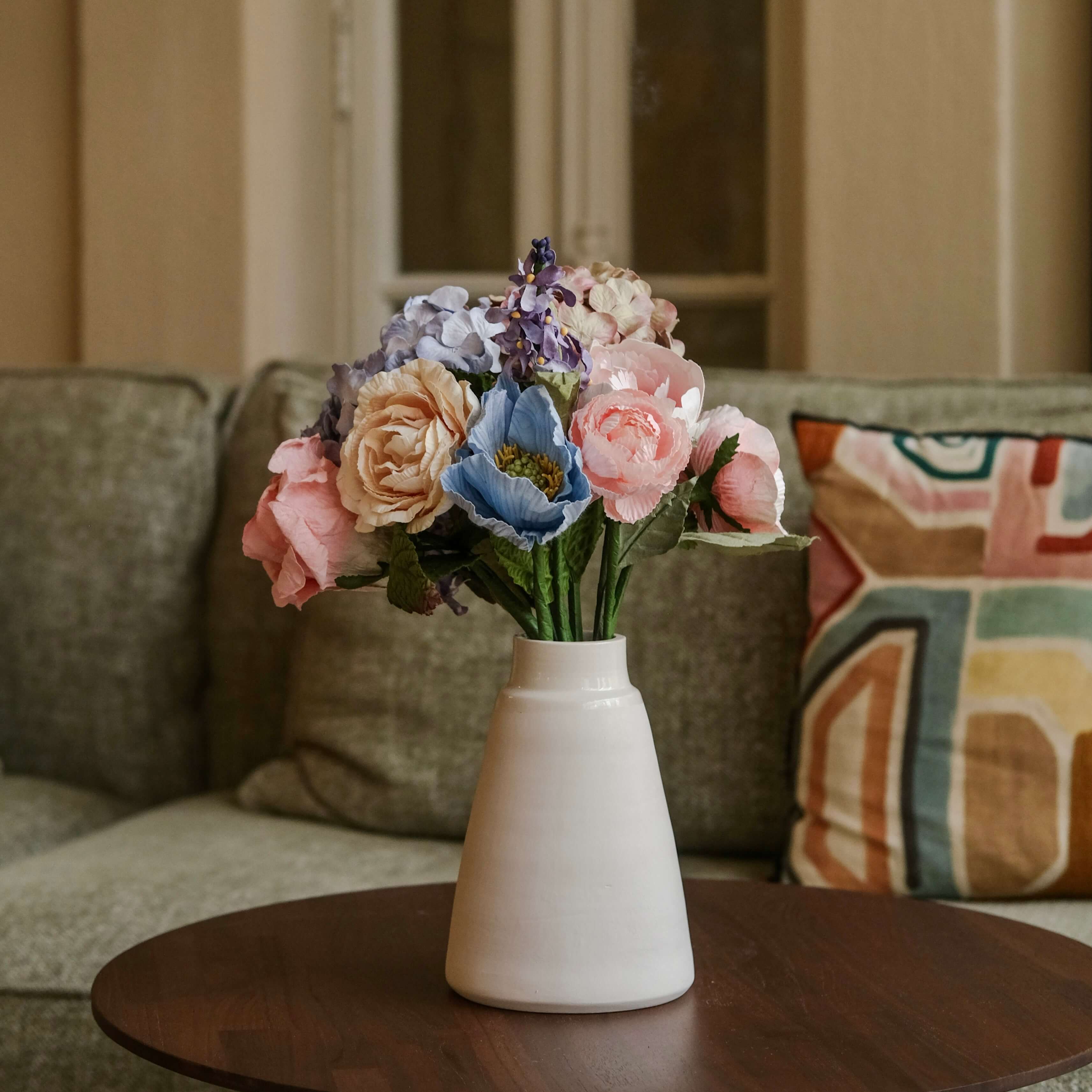 Flowrette Tamara bouquet fleurs en papier pastel fait main