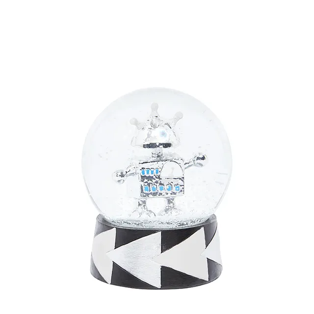 Sia Home Robot Pop boule à neige argenté 14 cm