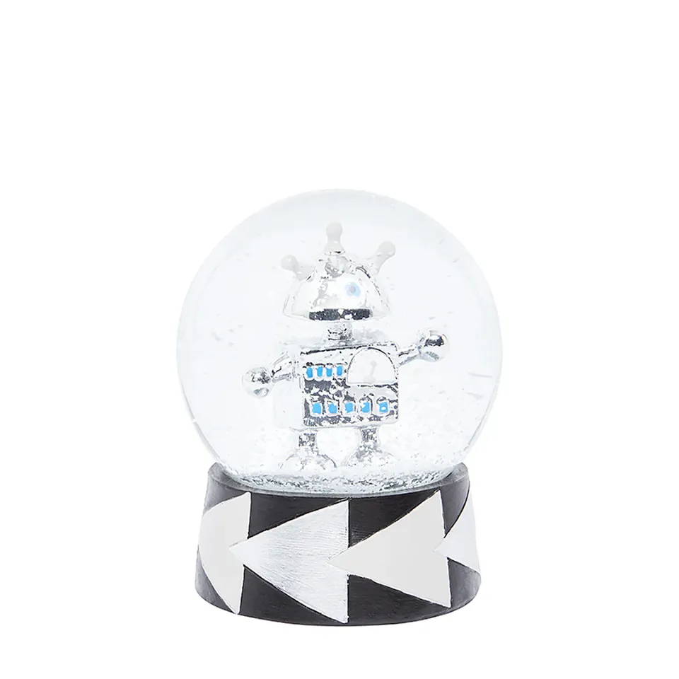 Sia Home Robot Pop boule à neige argenté 14 cm