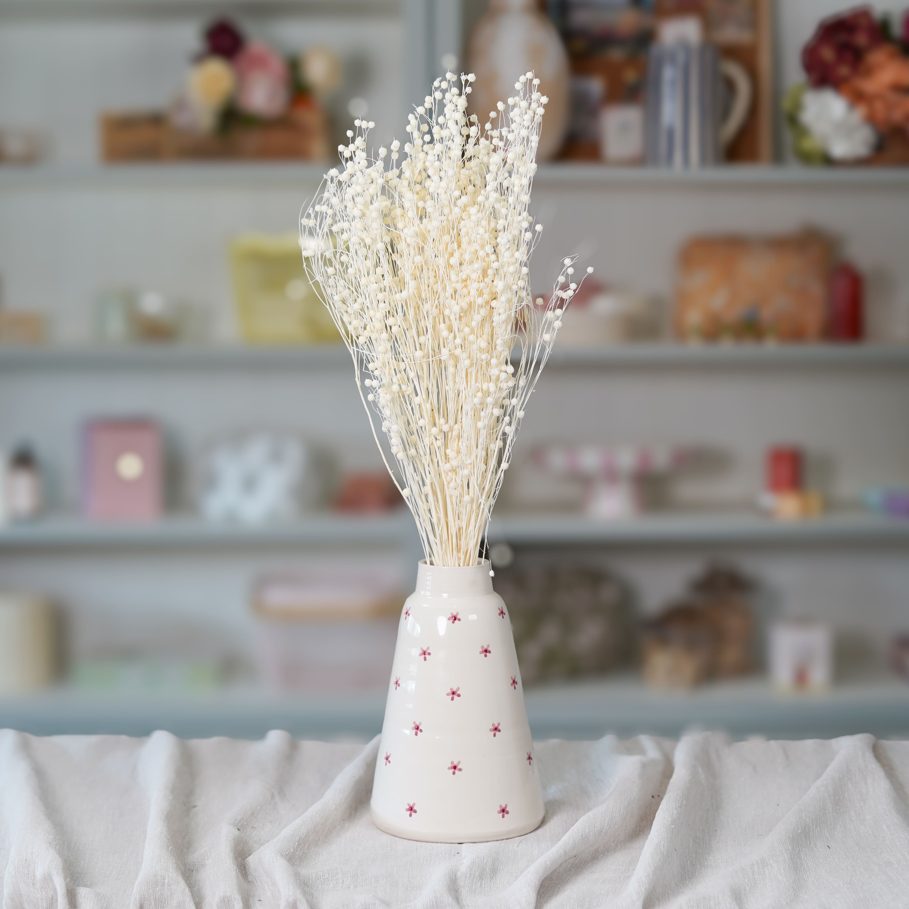 Flowrette Lin Blanc botte fleurs séchées x1