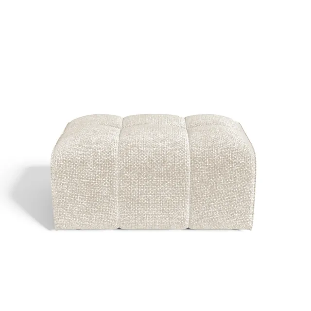 Sia Home Bari pouf capitonné crème