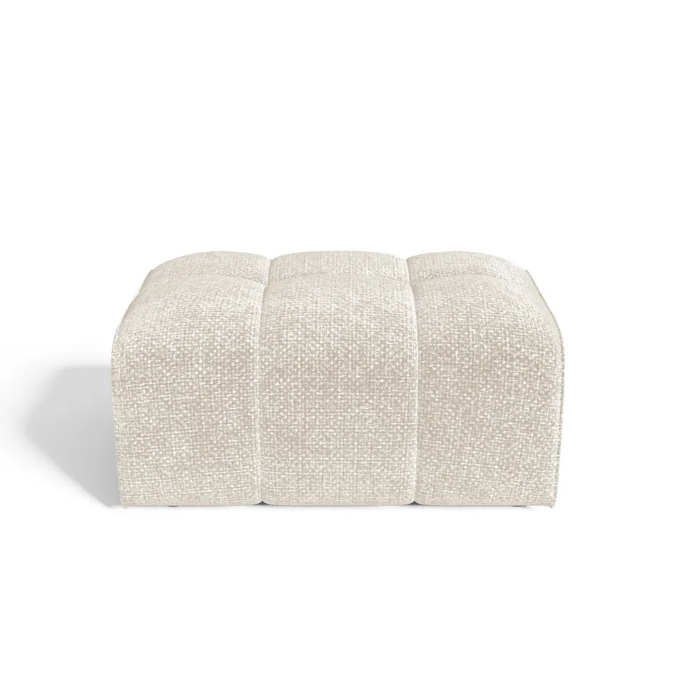 Sia Home Bari pouf capitonné crème