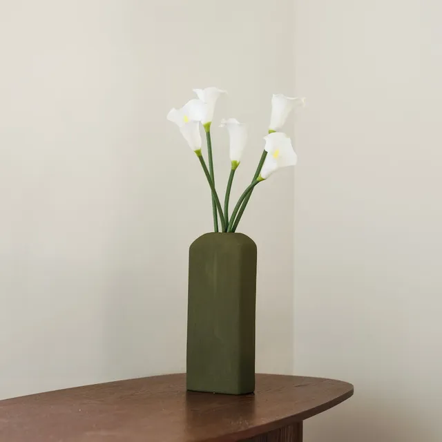 Flowrette Fleurs artificielles Arum blanc tige Real Touch
