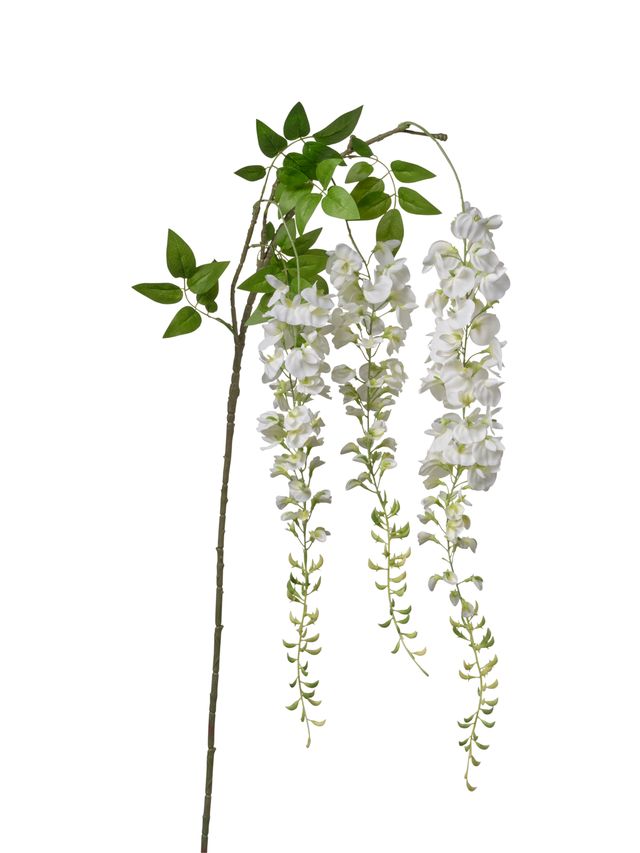 Feuillazur Rungis Branche de glycine fleur lavende 95cm