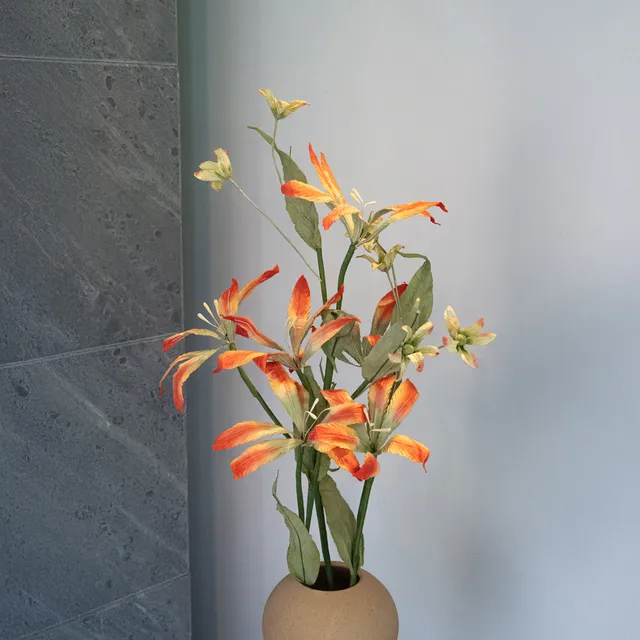 Flowrette Lys papier orange tige x1 éternel
