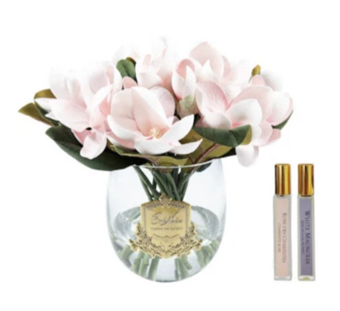 Côte Noire Perfumed Flowers RMG02 magnolias roses parfumés vase