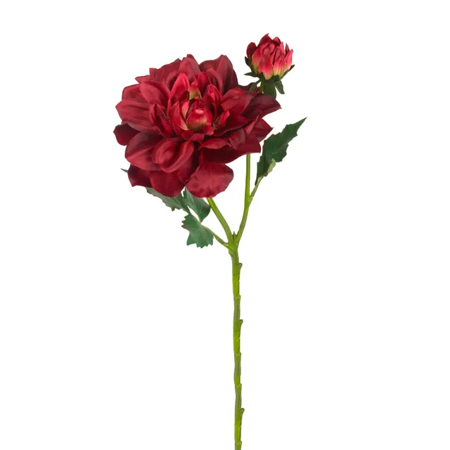 Sia Home Dahlia Tige fleur artificielle 36 cm rouge bourgeon