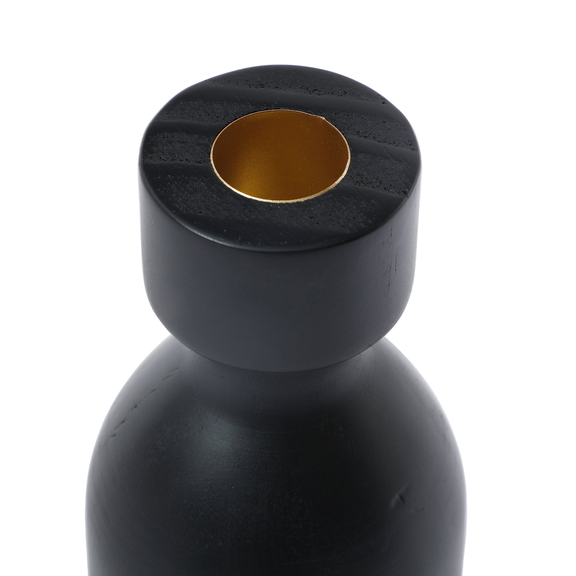 Sia Home Elya Bougeoir bois noir 13 cm