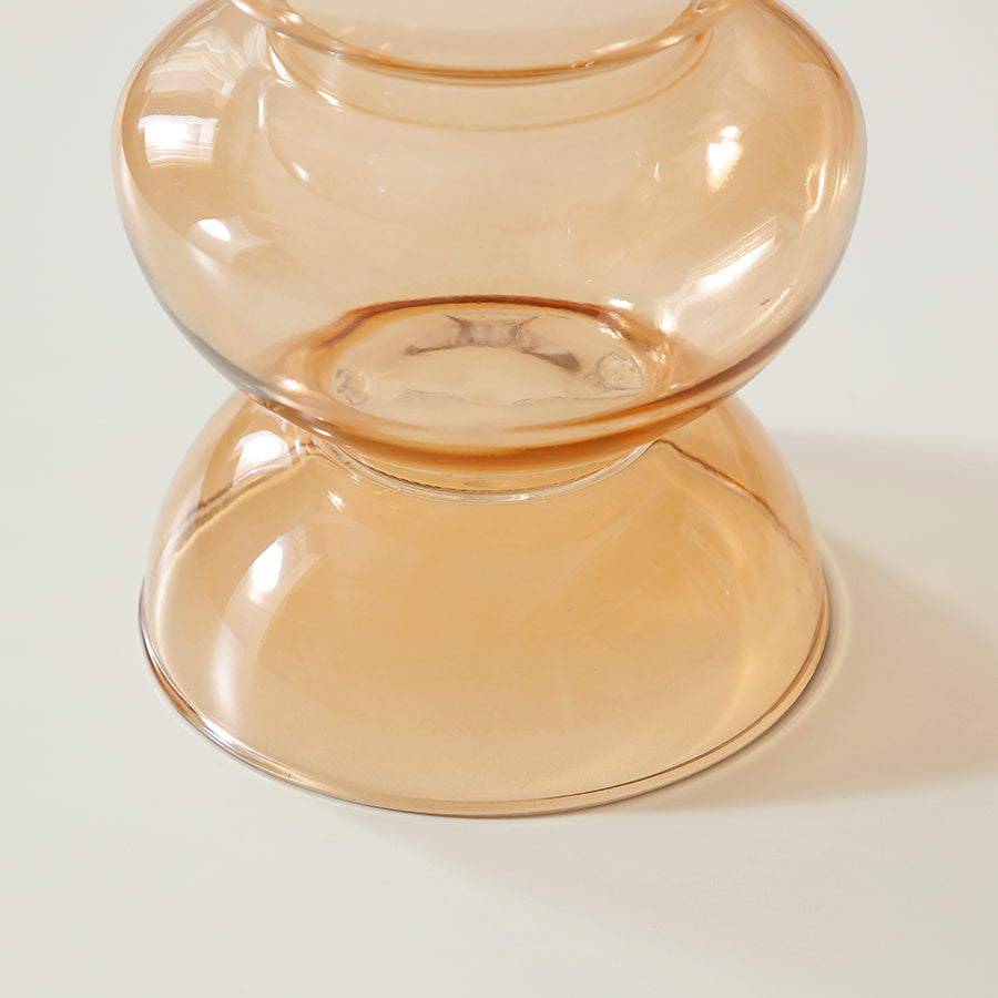 Sia Home Sunrise vase verre rose pâle 20 cm soliflore
