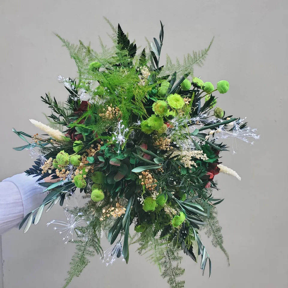 Ateliers Ouchamp Grappelli bouquet stabilisé L vert 40 cm