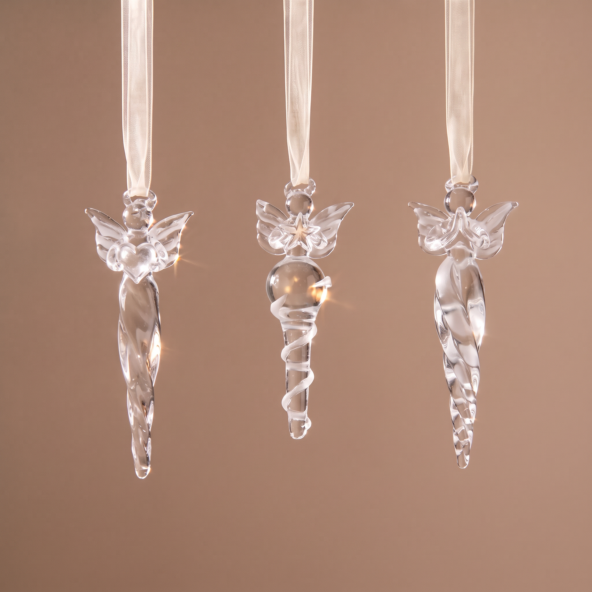 Sia Home Anges suspension Noël transparent 9 cm x3