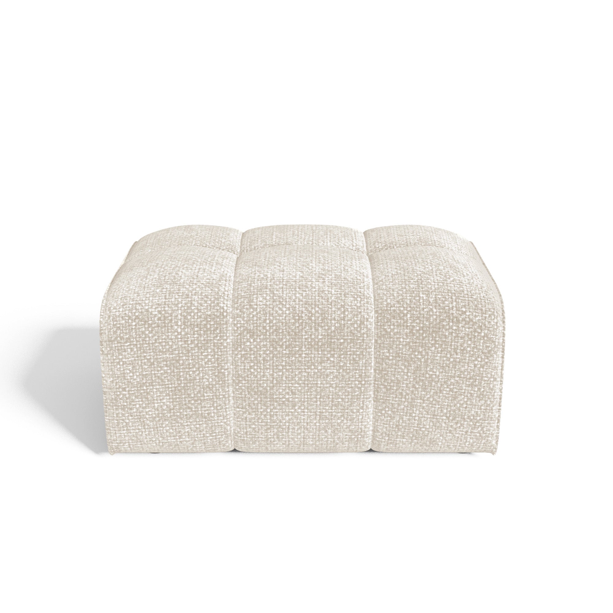 Sia Home Bari pouf capitonné crème