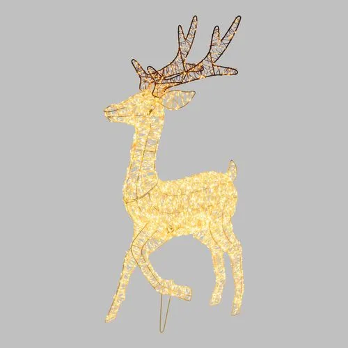 Feuillazur Rungis Renne 3D 80 cm déco lumineuse blanc chaud