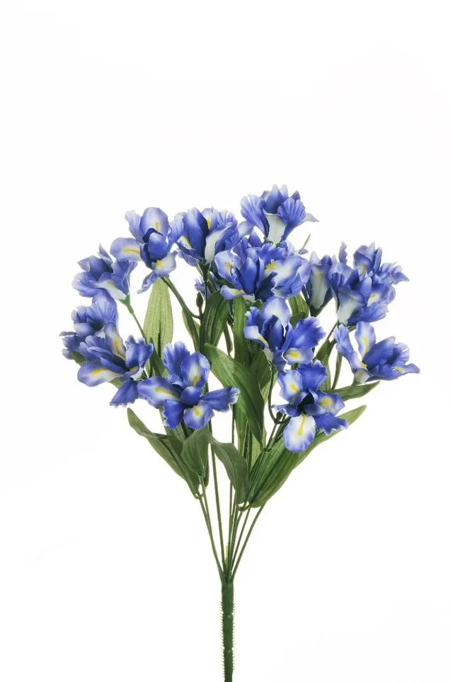 Feuillazur Rungis Mini iris fleur artificielle violet 45cm