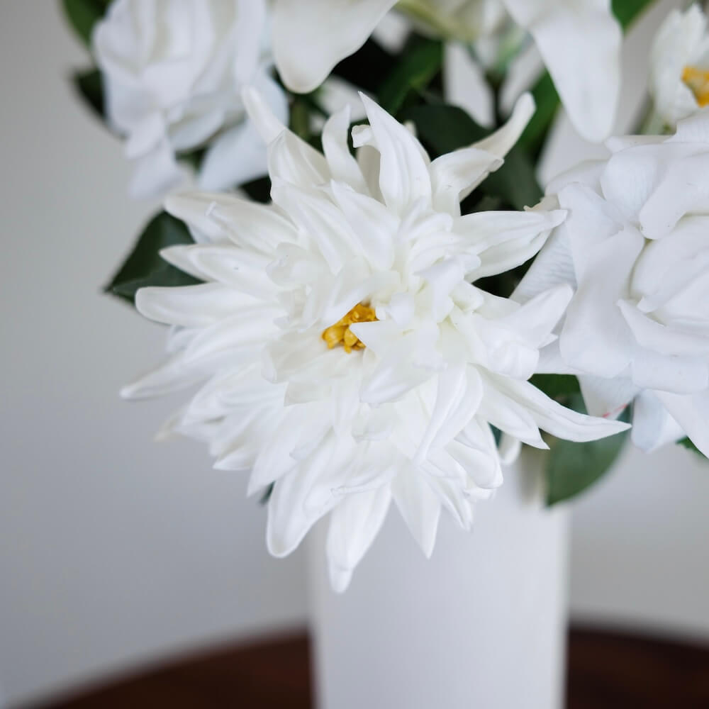 Flowrette Geneviève Bouquet Fleurs Artificielles Blanc Real Touch