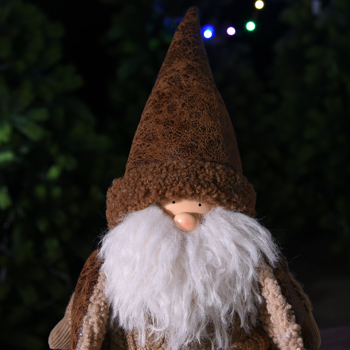 Sia Home Claus figurine père Noël assis 71 cm crème