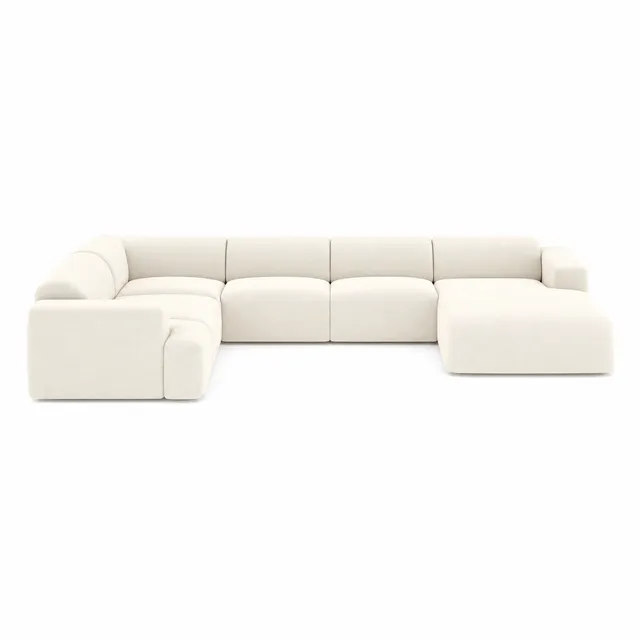 Sia Home Myra canapé panoramique droit crème 5 places
