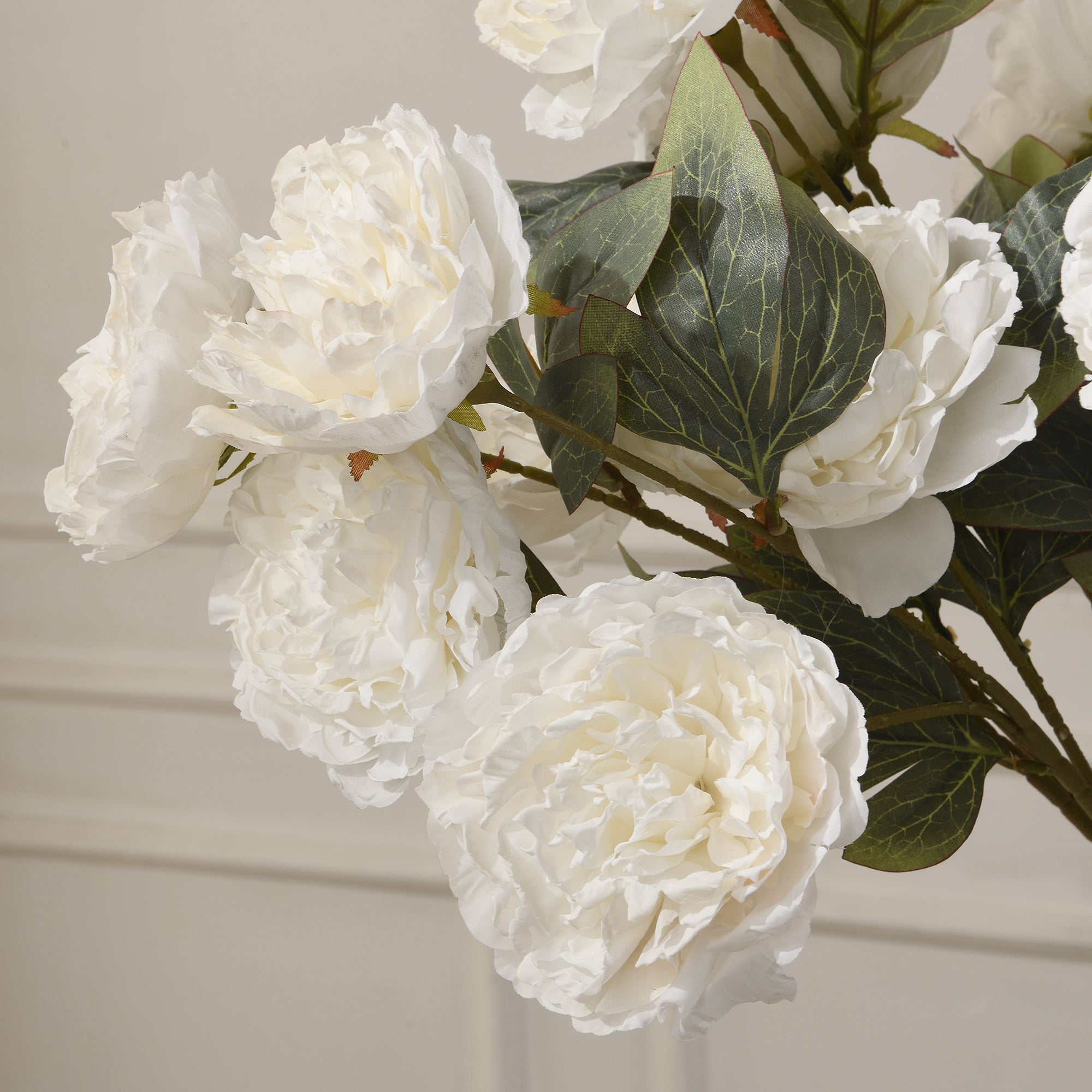 Sia Home Pivoine tige fleur artificielle blanche 85 cm
