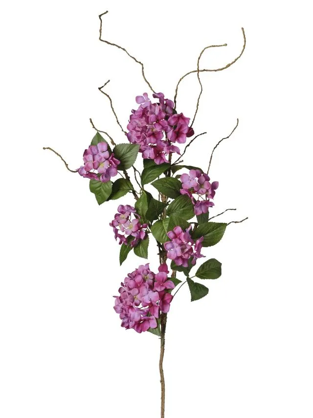 Feuillazur Rungis Branche d'hortensia artificiel violet 125 cm